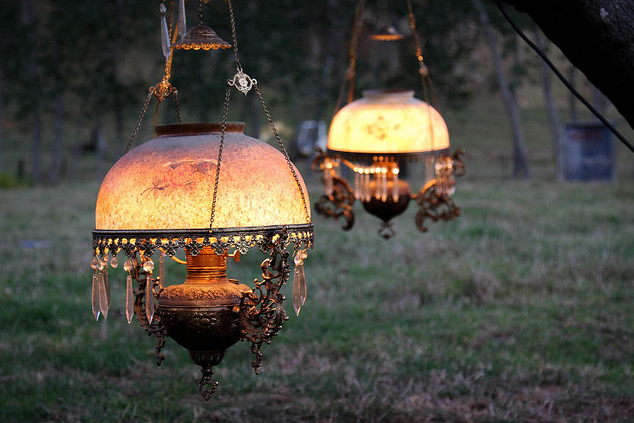lit lamp